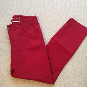 J Crew Chino Red Pant